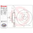 Jeu de 2 disques de frein arrière BREMBO 09.N213.11 - Visuel 2
