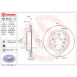 Jeu de 2 disques de frein arrière BREMBO 09.R121.11 - Visuel 2