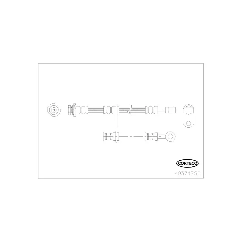 Flexible de frein avant gauche CORTECO 49374750