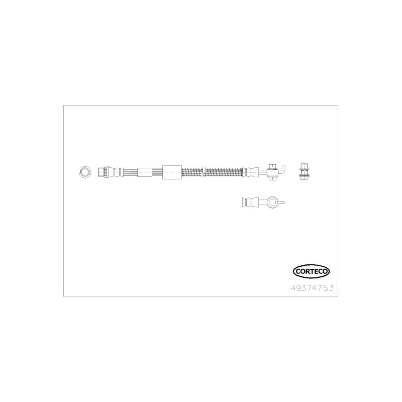 Flexible de frein avant gauche CORTECO 49374753