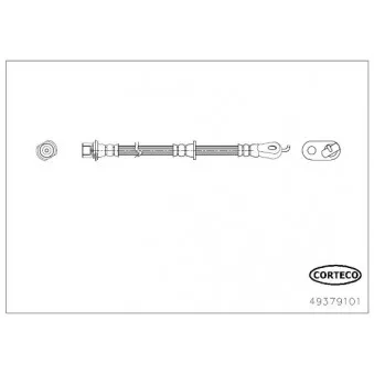 Flexible de frein avant gauche CORTECO 49379101