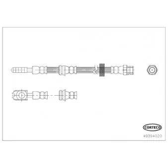 Flexible de frein CORTECO 49394020
