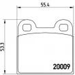 Jeu de 4 plaquettes de frein arrière BREMBO P 06 001 - Visuel 2