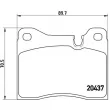 Jeu de 4 plaquettes de frein avant BREMBO P 06 002 - Visuel 2