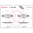 Jeu de 4 plaquettes de frein avant BREMBO P 06 008 - Visuel 2
