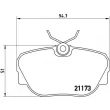 Jeu de 4 plaquettes de frein avant BREMBO P 06 010 - Visuel 2