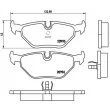 Jeu de 4 plaquettes de frein arrière BREMBO P 06 011 - Visuel 2