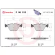 Jeu de 4 plaquettes de frein avant BREMBO P 06 012 - Visuel 2