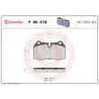 Jeu de 4 plaquettes de frein avant BREMBO P 06 018 - Visuel 2