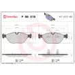 Jeu de 4 plaquettes de frein avant BREMBO P 06 019 - Visuel 2