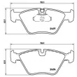 Jeu de 4 plaquettes de frein avant BREMBO P 06 022 - Visuel 2