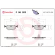 Jeu de 4 plaquettes de frein arrière BREMBO P 06 023 - Visuel 2