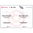 Jeu de 4 plaquettes de frein arrière BREMBO P 06 025 - Visuel 2