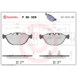 Jeu de 4 plaquettes de frein avant BREMBO P 06 028 - Visuel 2