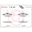 Jeu de 4 plaquettes de frein avant BREMBO P 06 030 - Visuel 2
