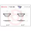 Jeu de 4 plaquettes de frein arrière BREMBO P 06 033 - Visuel 2