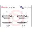 Jeu de 4 plaquettes de frein avant BREMBO P 06 035X - Visuel 2