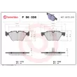Jeu de 4 plaquettes de frein avant BREMBO P 06 036 - Visuel 2