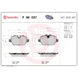 Jeu de 4 plaquettes de frein arrière BREMBO P 06 037 - Visuel 2