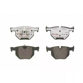 Jeu de 4 plaquettes de frein arrière BREMBO P 06 039X