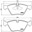 Jeu de 4 plaquettes de frein avant BREMBO P 06 040 - Visuel 2