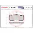 Jeu de 4 plaquettes de frein avant BREMBO P 06 041 - Visuel 2