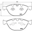 Jeu de 4 plaquettes de frein avant BREMBO P 06 047 - Visuel 2