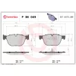 Jeu de 4 plaquettes de frein avant BREMBO P 06 049X - Visuel 2