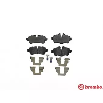 Jeu de 4 plaquettes de frein arrière BREMBO P 06 052