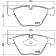 Jeu de 4 plaquettes de frein avant BREMBO P 06 055 - Visuel 2