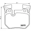Jeu de 4 plaquettes de frein arrière BREMBO P 06 059 - Visuel 2