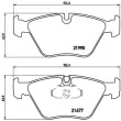 Jeu de 4 plaquettes de frein avant BREMBO P 06 065 - Visuel 2