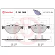 Jeu de 4 plaquettes de frein avant BREMBO P 06 066 - Visuel 2