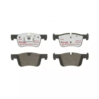 Jeu de 4 plaquettes de frein avant BREMBO P 06 070X