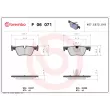 Jeu de 4 plaquettes de frein arrière BREMBO P 06 071 - Visuel 2