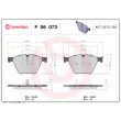 Jeu de 4 plaquettes de frein avant BREMBO P 06 073 - Visuel 2