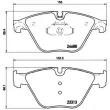 Jeu de 4 plaquettes de frein avant BREMBO P 06 074 - Visuel 2