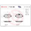 Jeu de 4 plaquettes de frein arrière BREMBO P 06 080 - Visuel 2