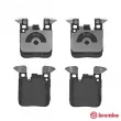 Jeu de 4 plaquettes de frein arrière BREMBO P 06 087 - Visuel 1