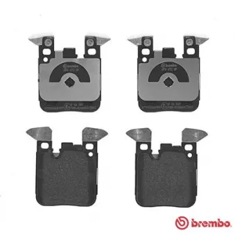 Jeu de 4 plaquettes de frein arrière BREMBO