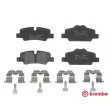 Jeu de 4 plaquettes de frein arrière BREMBO P 06 090 - Visuel 1