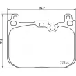 Jeu de 4 plaquettes de frein avant BREMBO P 06 097 - Visuel 2