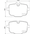 Jeu de 4 plaquettes de frein arrière BREMBO P 06 101 - Visuel 2