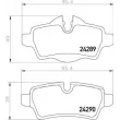 Jeu de 4 plaquettes de frein arrière BREMBO P 06 103 - Visuel 2