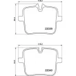 Jeu de 4 plaquettes de frein arrière BREMBO P 06 109 - Visuel 2