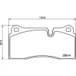Jeu de 4 plaquettes de frein arrière BREMBO P 06 111 - Visuel 2