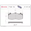 Jeu de 4 plaquettes de frein avant BREMBO P 06 112 - Visuel 2