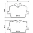Jeu de 4 plaquettes de frein arrière BREMBO P 06 114 - Visuel 2