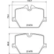 Jeu de 4 plaquettes de frein arrière BREMBO P 06 116 - Visuel 2