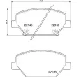 Jeu de 4 plaquettes de frein avant BREMBO P 07 007 - Visuel 2